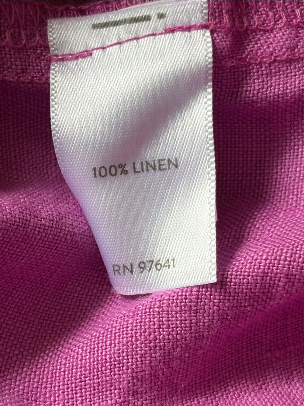 J.Jill Cropped Wide Leg Women’s Magenta Linen Pants - Picture 5 of 5